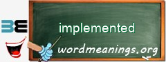 WordMeaning blackboard for implemented